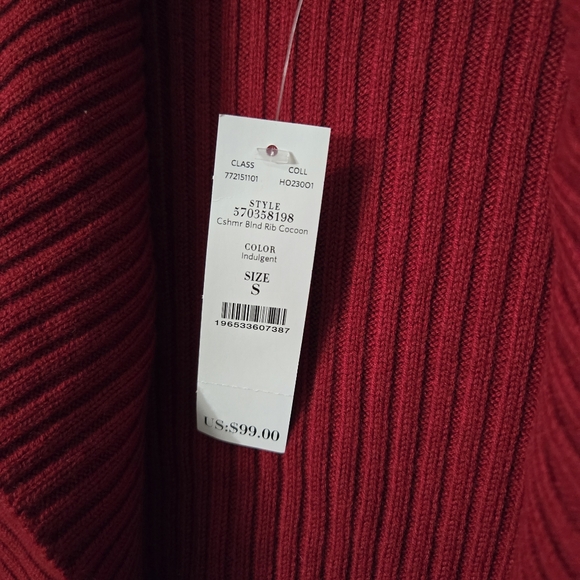 White House Black Market Cashmere Blend Rib Cocoon Sweater, S, NWT - Picture 3 of 13